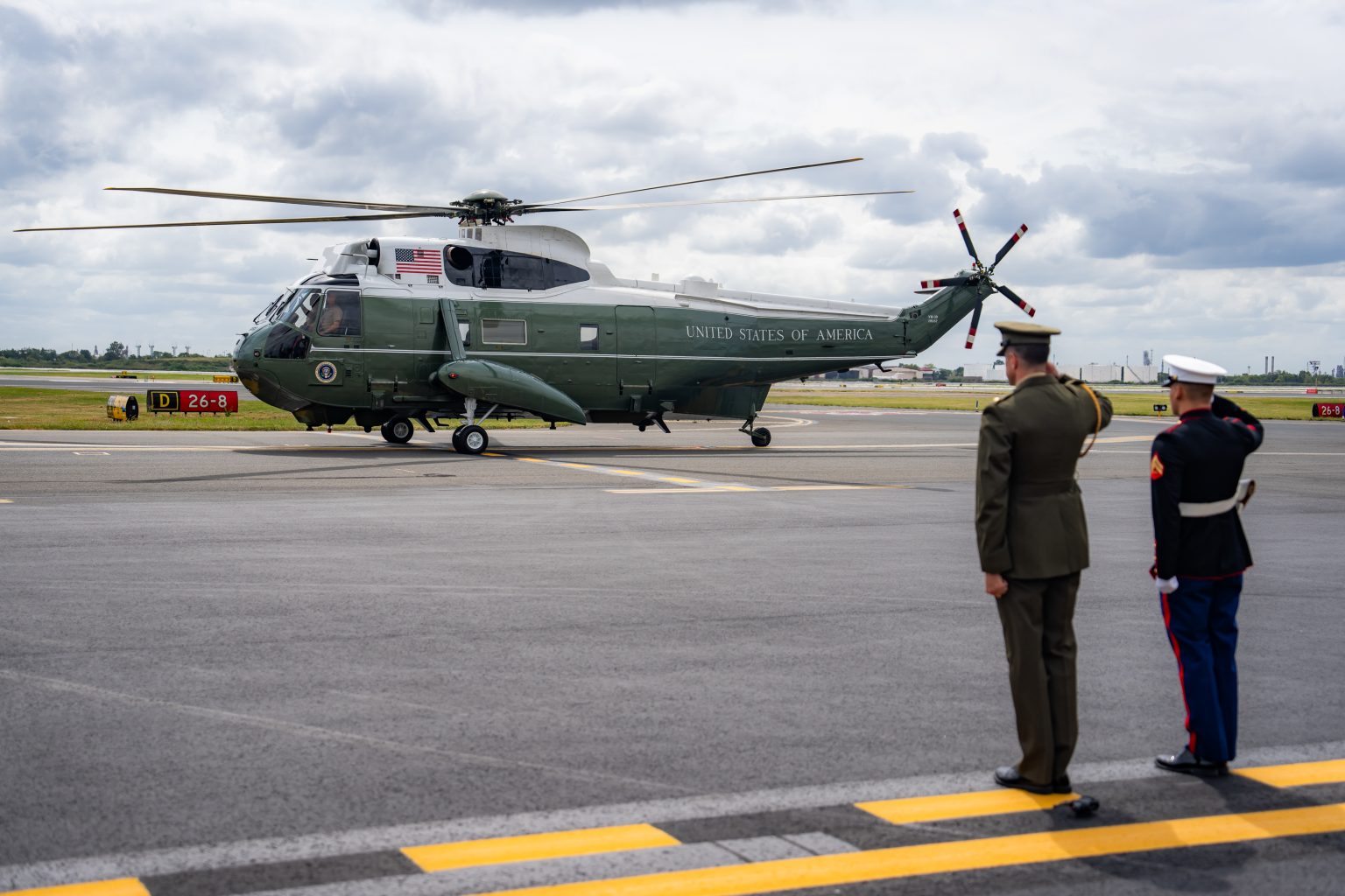 President Joe Biden disembarks Marine One at Philadelphia International Airport, Monday, September 16, 2024, in Philadelphia, Pennsylvania. (Official White House Photo by Adam Schultz)
